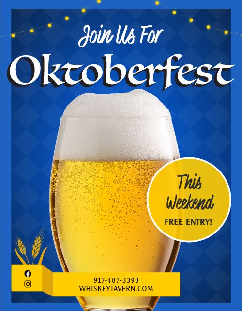 Blue Oktoberfest Event Flyer page 1 preview