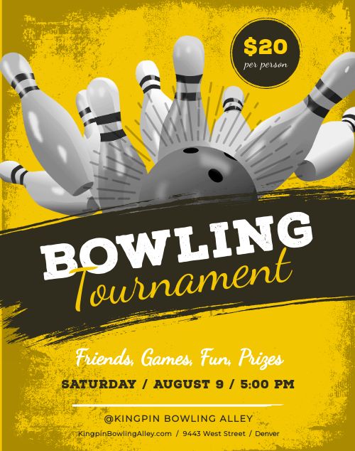 Bowling Tournament Poster