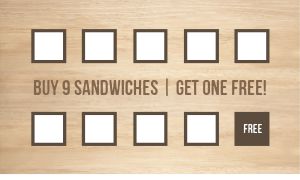 Lunch Sandwich Loyalty Card