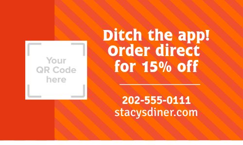 Restaurant Discount Promotional Card