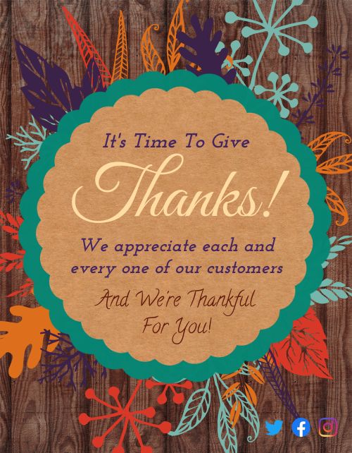 Thanksgiving Customer Flyer Template by MustHaveMenus