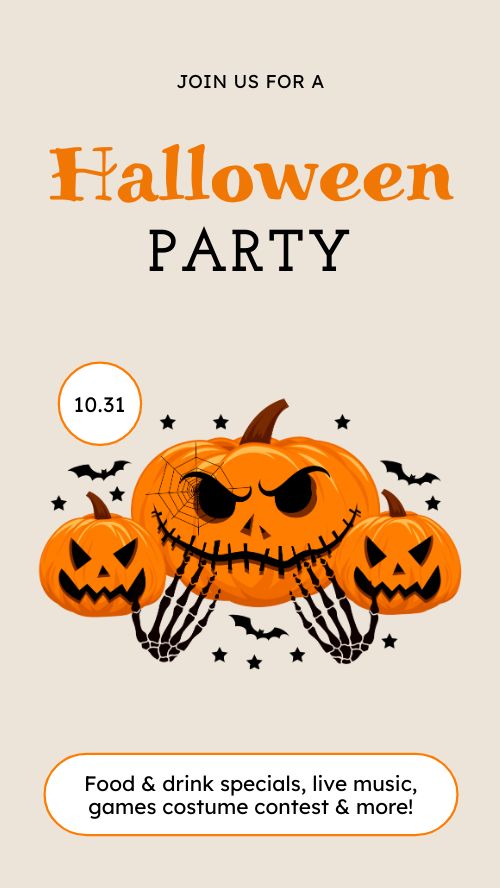 Spooky Halloween Party FB Story