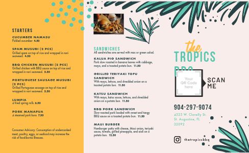 Hawaiian Barbecue Takeout Menu Template By MustHaveMenus