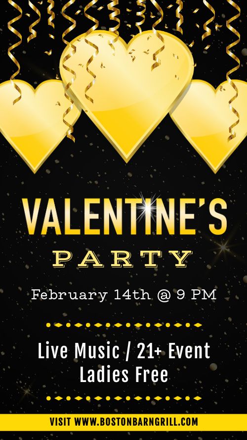 Gold Valentines Party FB Story