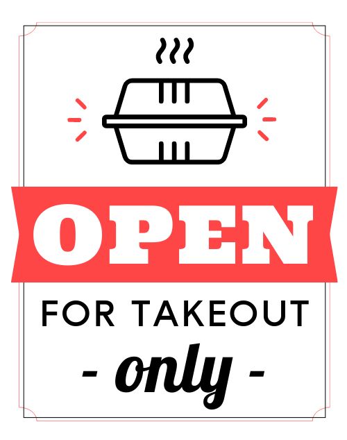Takeout Open Poster