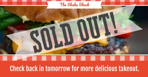 Burger Sold Out Facebook Post Free Template by MustHaveMenus