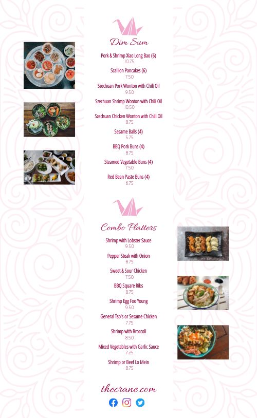 Fine Dining Chinese Menu page 2 preview