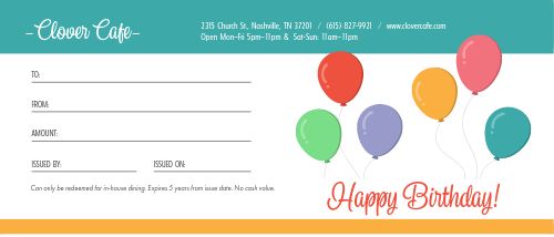 Happy Birthday Gift Certificate page 1 preview