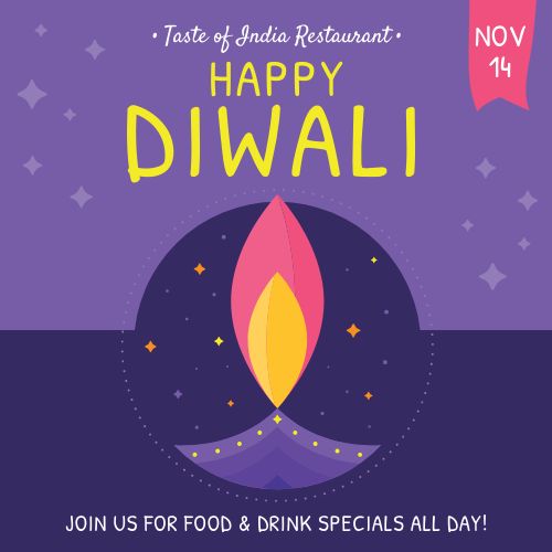 Diwali Lights Instagram Post Free Template by MustHaveMenus