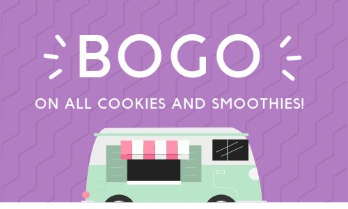Purple Food Truck Coupon Card