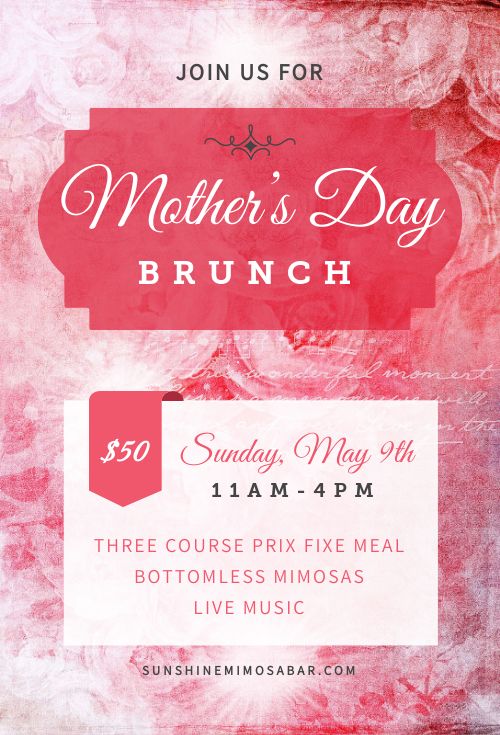 Moms Day Brunch Table Tent page 1 preview