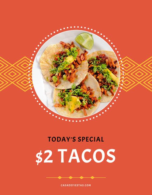 Daily Special Taco Flyer page 1 preview