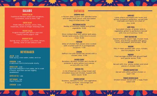Abstract Middle Eastern Takeout Menu page 2 preview