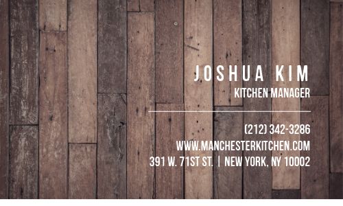 Wood Kitchen Business Card