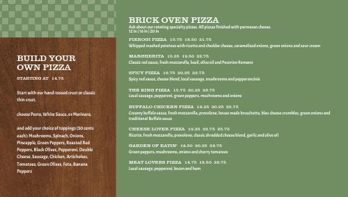 Classic Wood Fired Pizza Digital Menu Board page 2 preview