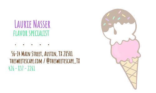 Easy Design Ice Cream Business Card