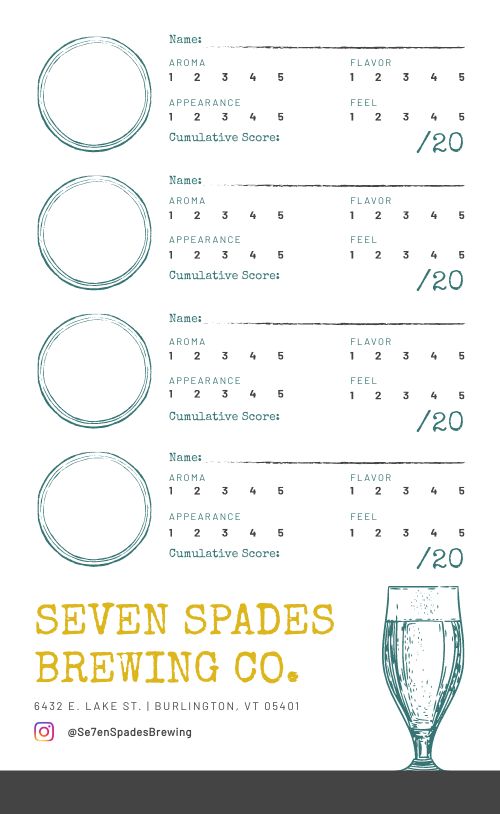 Simple Brewery Tasting Mat page 1 preview