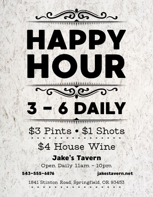 Casual Happy Hour Flyer
