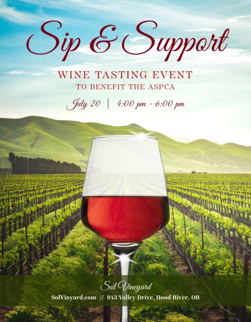 Winery Event Flyer page 1 preview