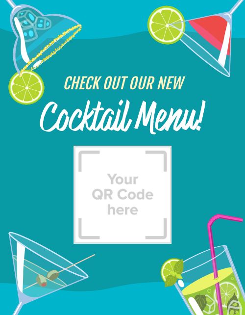 Cocktail Menu QR Flyer