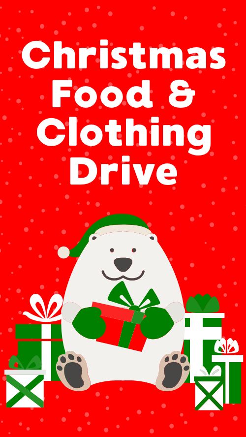 Christmas Food Drive Facebook Story