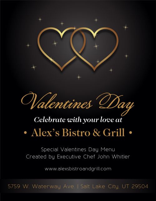 Valentines Day Restaurant Flyer