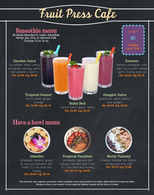Cafe Smoothie Poster