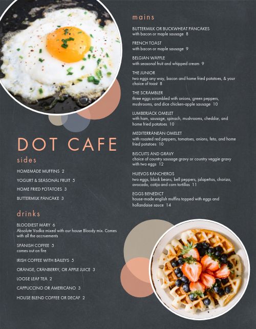 Cafe Weekend Breakfast Menu Design Template By Musthavemenus