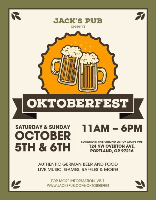 Oktoberfest Info Flyer