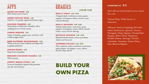 Brick Pizza Digital Menu Board page 1 preview