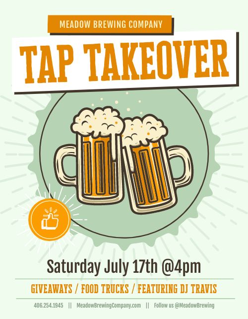 Tap Takeover Beer Flyer