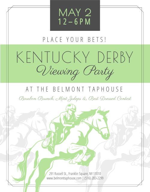 Kentucky Derby Horse Flyer Template by MustHaveMenus