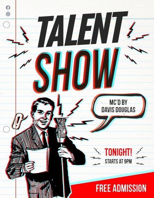 3D Talent Show Flyer
