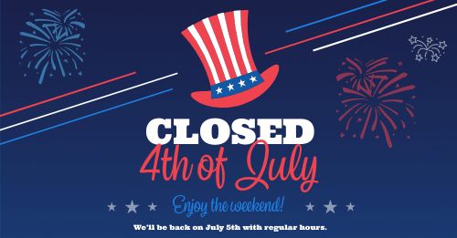 Closed July Fourth Facebook Post