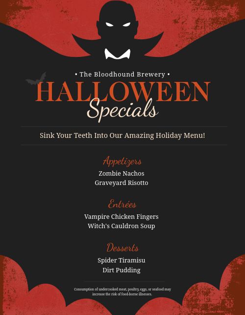 Halloween Restaurant Flyer