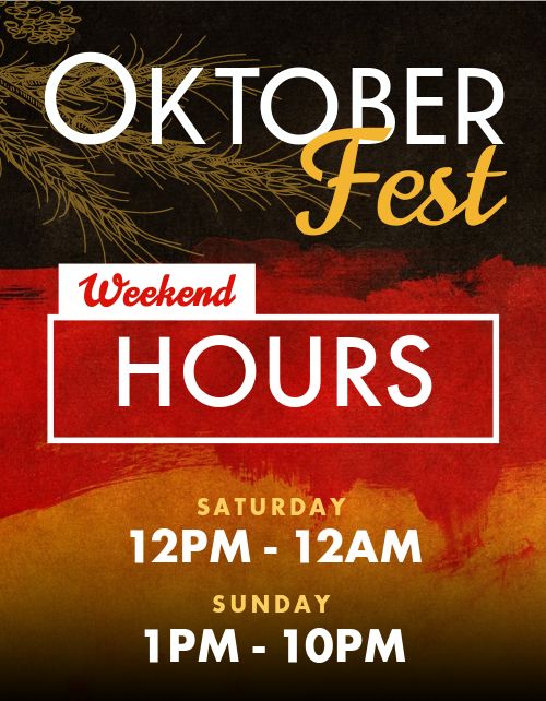 Oktoberfest Weekend Hours Flyer