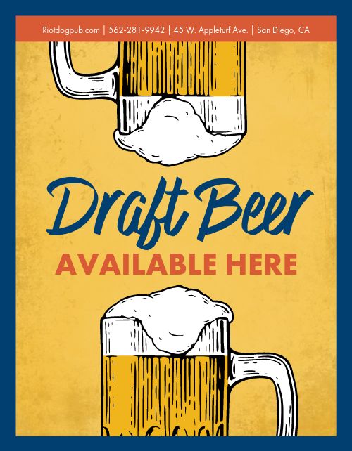 Draft Beer Window Flyer