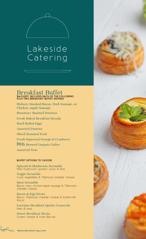 Teal Elegant Catering Menu Design Template by MustHaveMenus