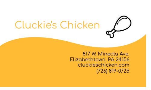 Easy Design Chicken Restaurant Business Card
