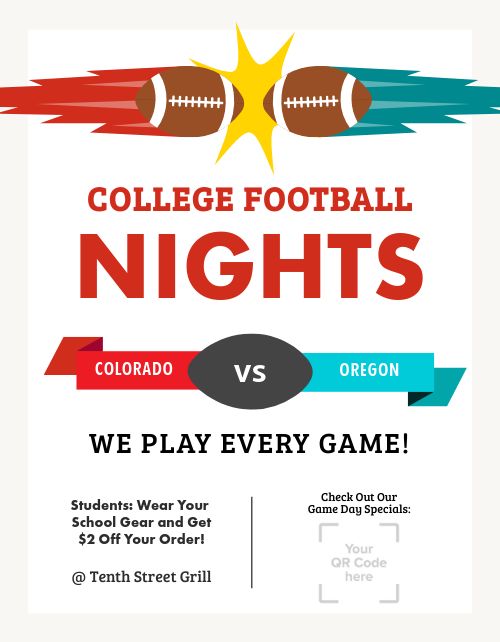 College Football Nights Flyer