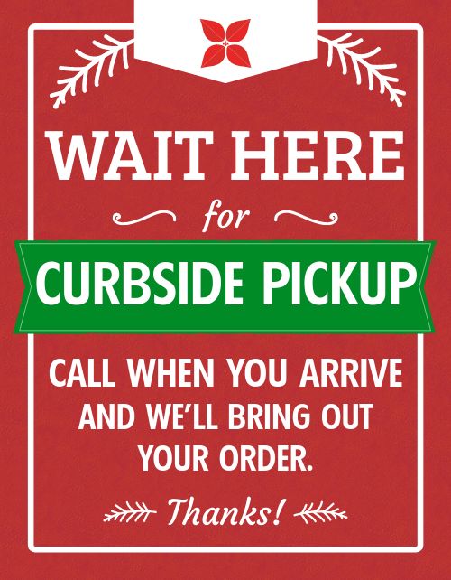 Holiday Curbside Pickup Flyer