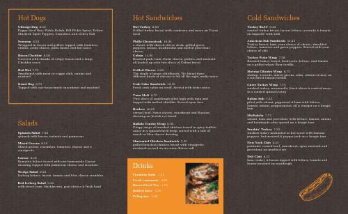 American Hot Dogs Takeout Menu page 2 preview