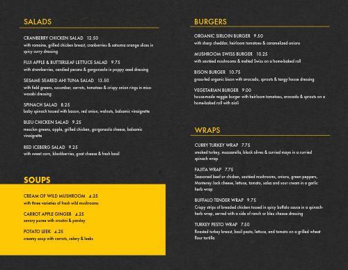 2 for 1 Cafe Bifold Menu page 2 preview