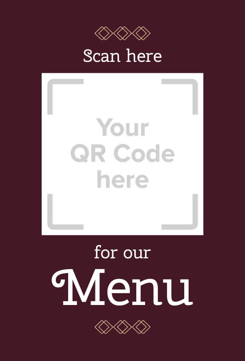 QR Code Menu Table Sign