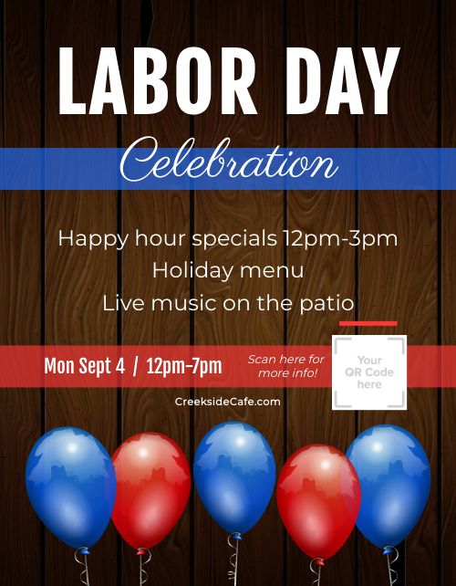 Labor Day Balloons Flyer