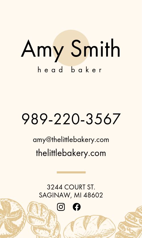Bakery Bread Business Card page 2 preview