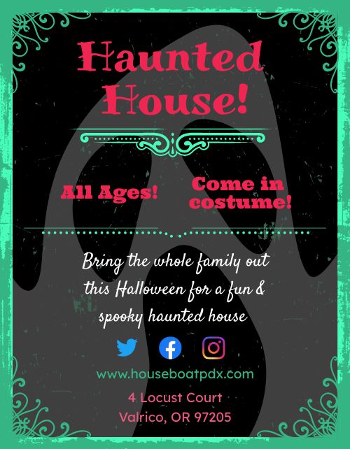 Halloween Haunted House Flyer
