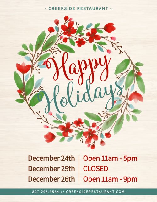 Holiday Closure Flyer