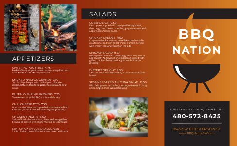 BBQ Takeout Menu Inspiration Template By MustHaveMenus