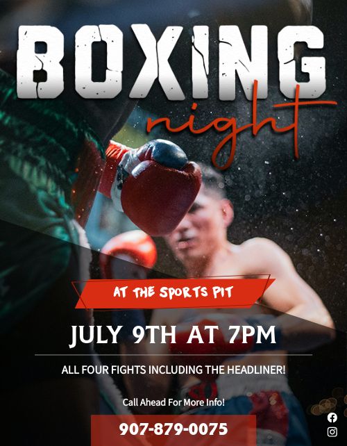 Printable Boxing Night Flyer